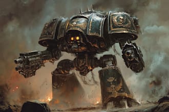 make detailed warhammer illustration, paint warhammer