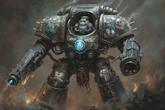 do warhammer themed illustration