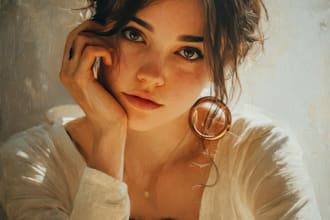 paint a real oil painting on canvas