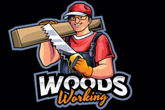 do awesome carpenter eps mascot logo design