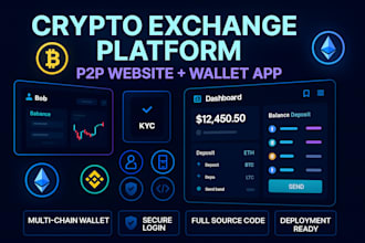 develop crypto exchange website, p2p crypto exchange wallet, exchange website