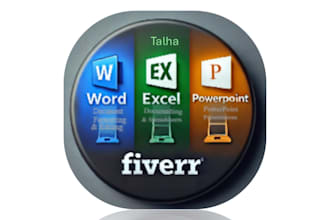 create professional excel spreadsheet, word document and powerpoint presentation