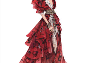 draw a fashion or editorial illustration