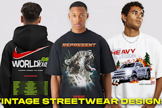 design unique vintage streetwear graphic tee and merchandise