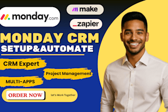 setup clickup project management board monday com asana trello and CRM platforms