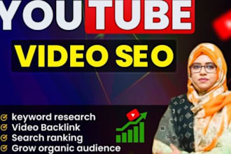 optimize your youtube channel and videos with  advanced SEO