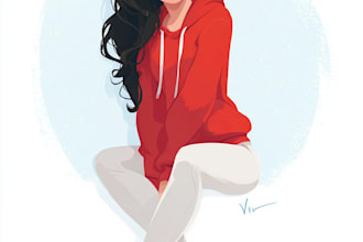 do cute disney cartoon portrait