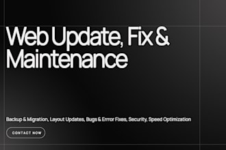 fix, update and maintain your website