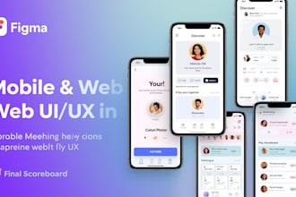 create figma app design, website UI UX design, UI UX design