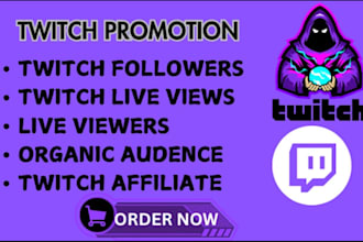 organically promote and bring the live viewers to your twitch channel