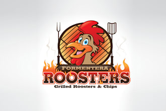 design perfect wonderful fast food logo