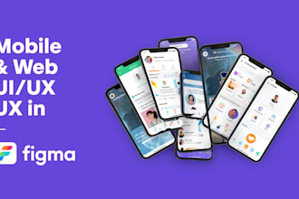 create figma app design, website UI UX design, UI UX design