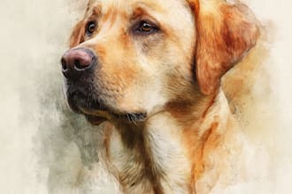 draw your cute pet into disney cartoon portrait style
