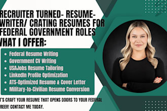 write federal resume, USA jobs resume, government CV, and military resume