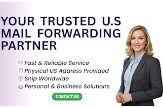 provide a professional US mail forwarding service with free scanning