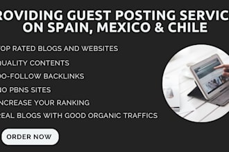 provide guest post on spain, mexico and chile sites