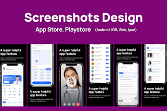 design app store screenshots, playstore screenshots