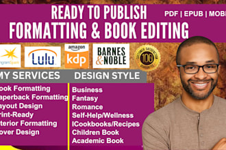 do KDP book editing, formatting for publishing, book proofreading, book editor