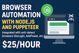 code browser automation via puppeeter for any site