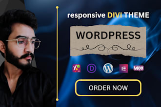 create responsive divi theme or wordpress templates