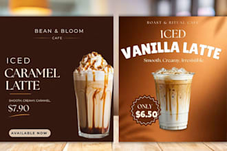design coffee social media posts for cafes and coffee shops
