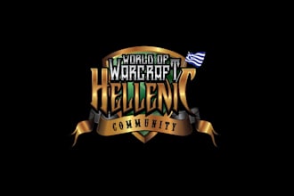 design high quality warcraft hellenic community logo