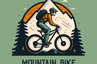 design a custom mountain bike logo for your brand, team, or event