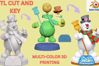 sculpt fix cut and key color model articulate toy stl to 3mf for 3d printing