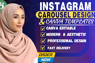 instagram carousel design and canva templates