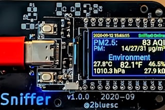 design a precision pcb for esp32 air quality sensor with pmsa003 and bme680