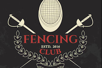 design a unique  professional fencing club logo
