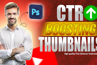make you glowing, eye catchy thumbnails in 6 hours