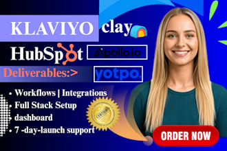 setup klaviyo automation for hubspot sms apollo io clay com go high level