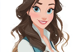 do cute  cartoon portrait