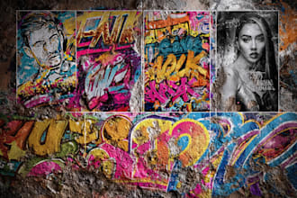 create custom graffiti art designs murals and wall arts