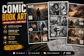 create custom comic book pages and graphic novel art
