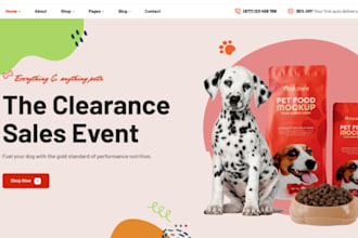 design wix pet shop accessories website ecommerce pet shop product listing websi