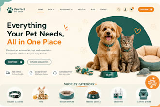 design wix pet shop accessories website ecommerce pet shop product listing websi