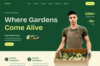 build lawn care pressure washing website seo landscaping tree plant farming site