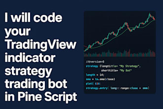 code your tradingview indicator, strategy, trading bot in pine script