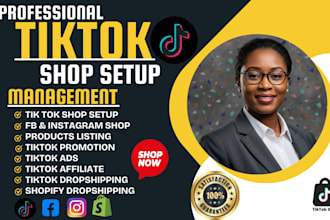 fix tiktok shop, manage and setup tiktok shop dropshipping marketing tiktok ads