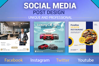 create stunning and professional social media post designs