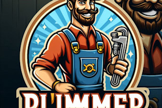 design high quality plumber vintage logo with t shirt design
