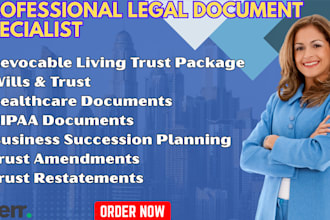 draft a revocable living trust and estate planning documents