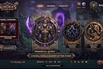 create professional game UI UX for mobile, PC, and console