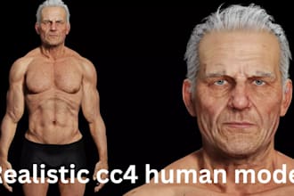 create a realistic human model with blender and cc4