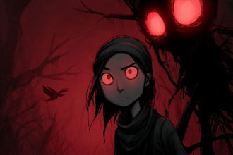 draw you in dont starve, concept art tim burton style