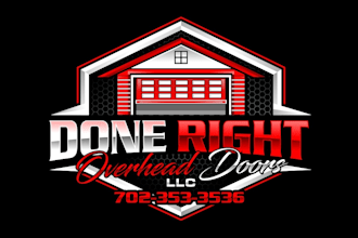 design high quality garage door logo with creative concepts