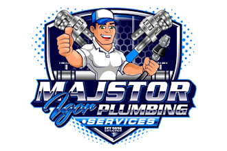 design wonderful plumbing logo with unlimited revision