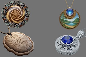 design 3d coin bas relief, medallion, pendant necklace, zbrush, cad design